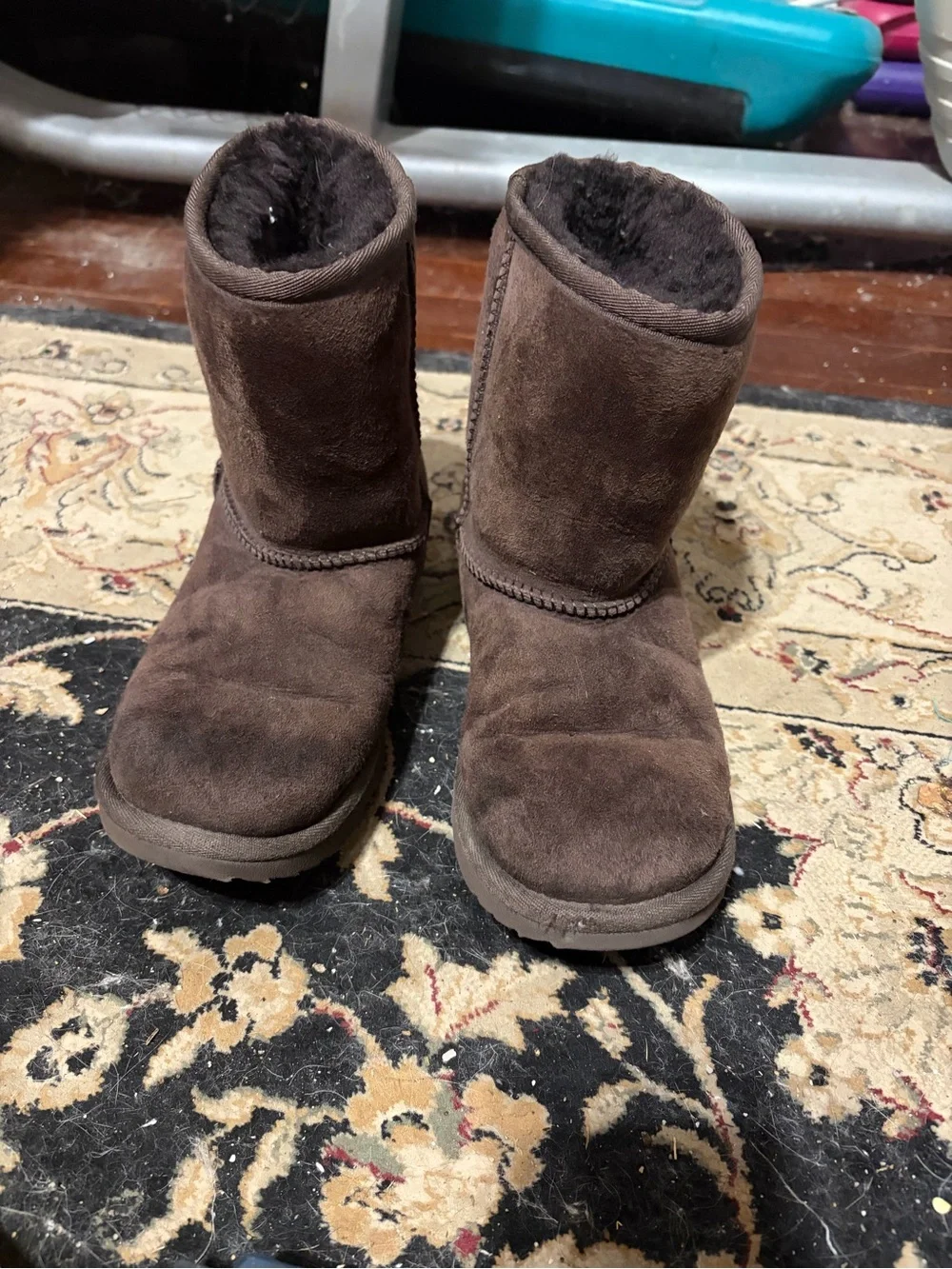 UGG Short Suede Boot - Dark Brown